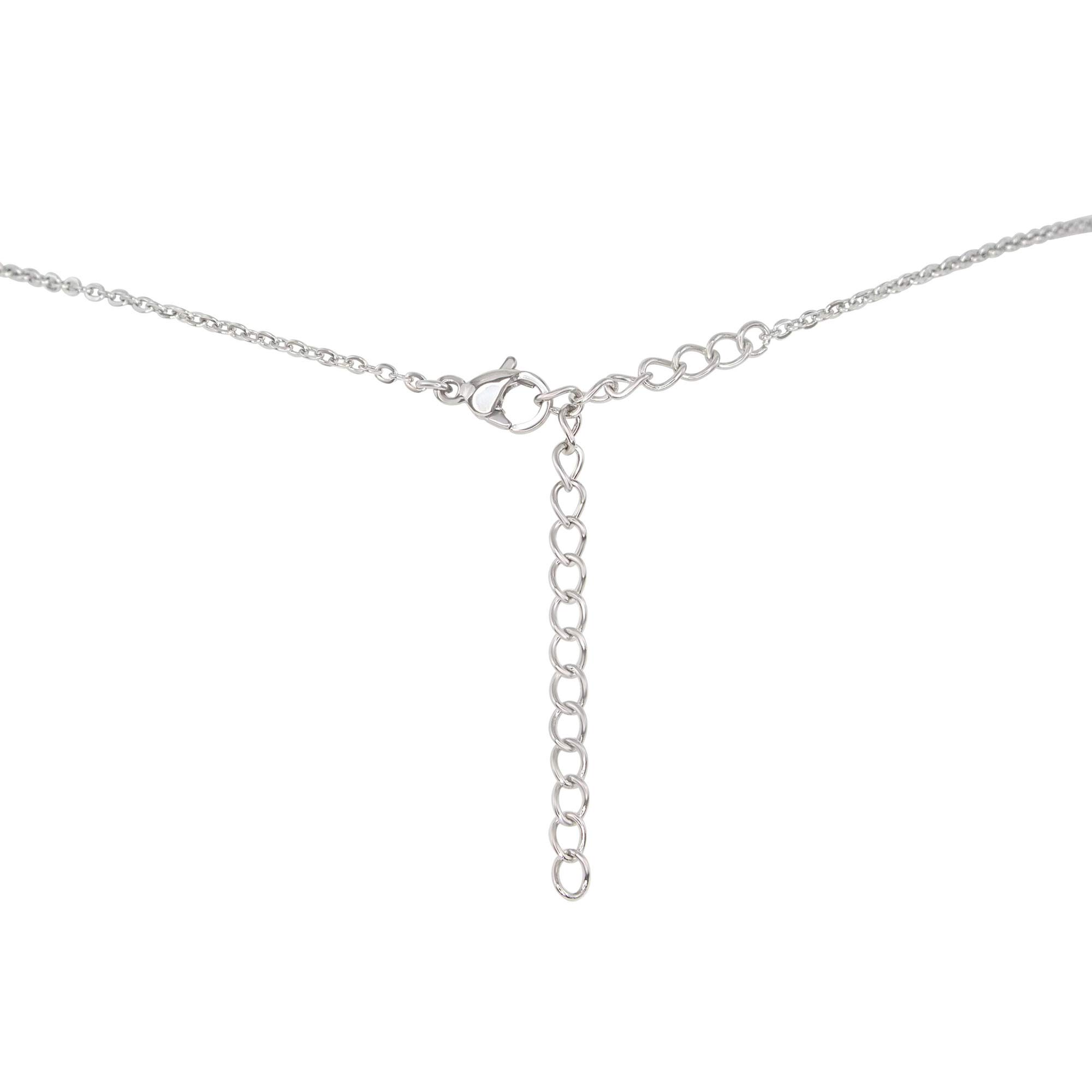 Rose Quartz Beaded Choker Necklace - Stainless Steel Chain for Women | Healing Crystal Jewelry for Meditation, Yoga & Spiritual Wellness