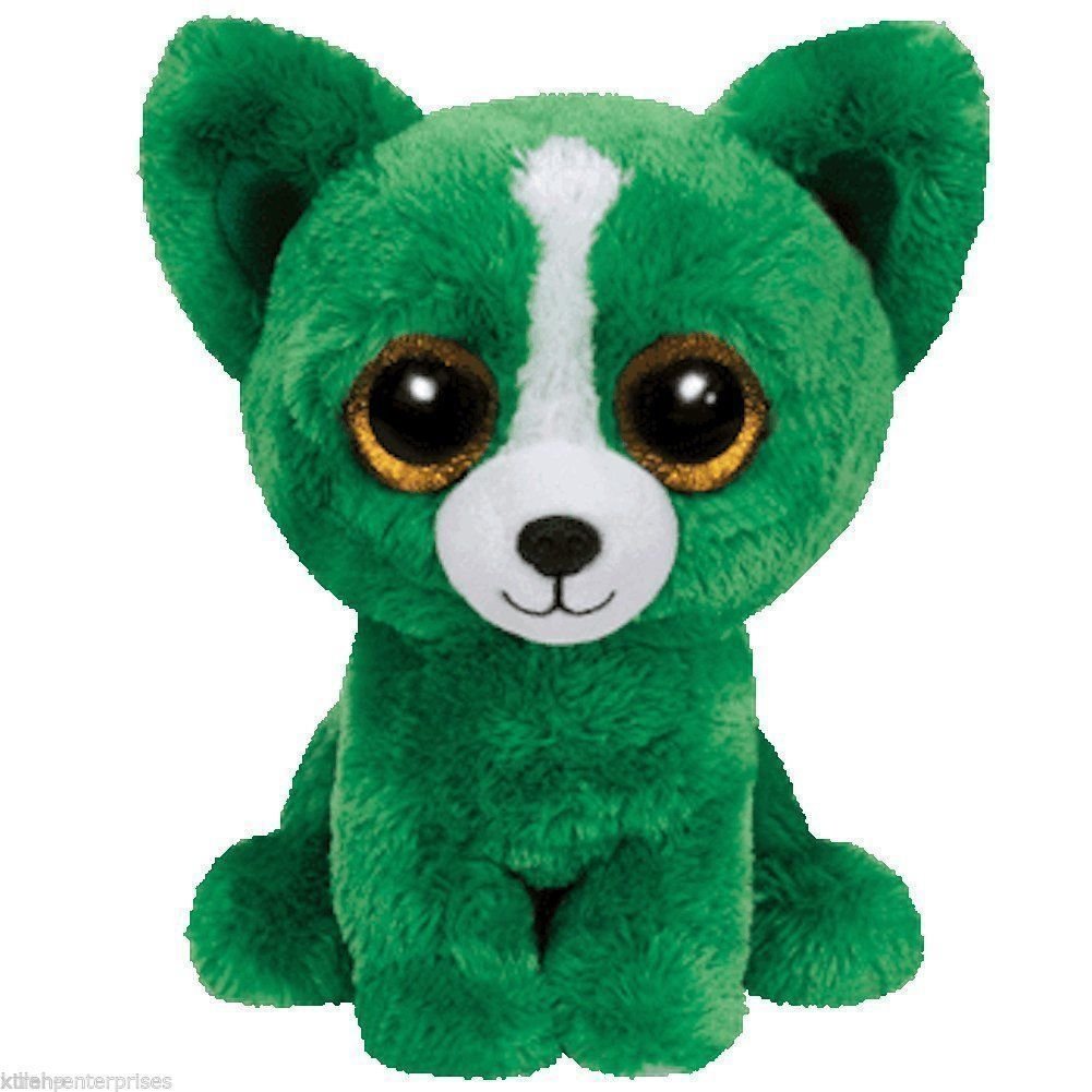Ty Dill the Green Dog Beanie Boos Special Edition Stuffed Animal - Cute Plush Toy for Kids Collection, Gift & Cuddling