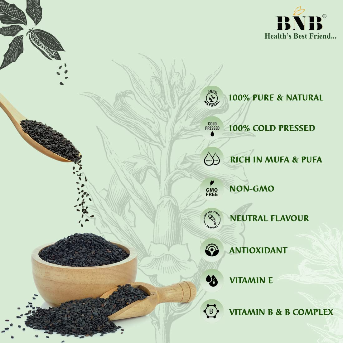 Cold Pressed Black Sesame Oil (Kala Til Tel) - 100% Pure Virgin Hair & Skin Care Oil for Face, Body Massage, Joint Relief & Oil Pulling Therapy | Rich in Vitamin E | Deep Moisturizer for Dry Skin & Hair | 250ml | Perfect for Ayurvedic Beauty Rituals & Holistic Wellness