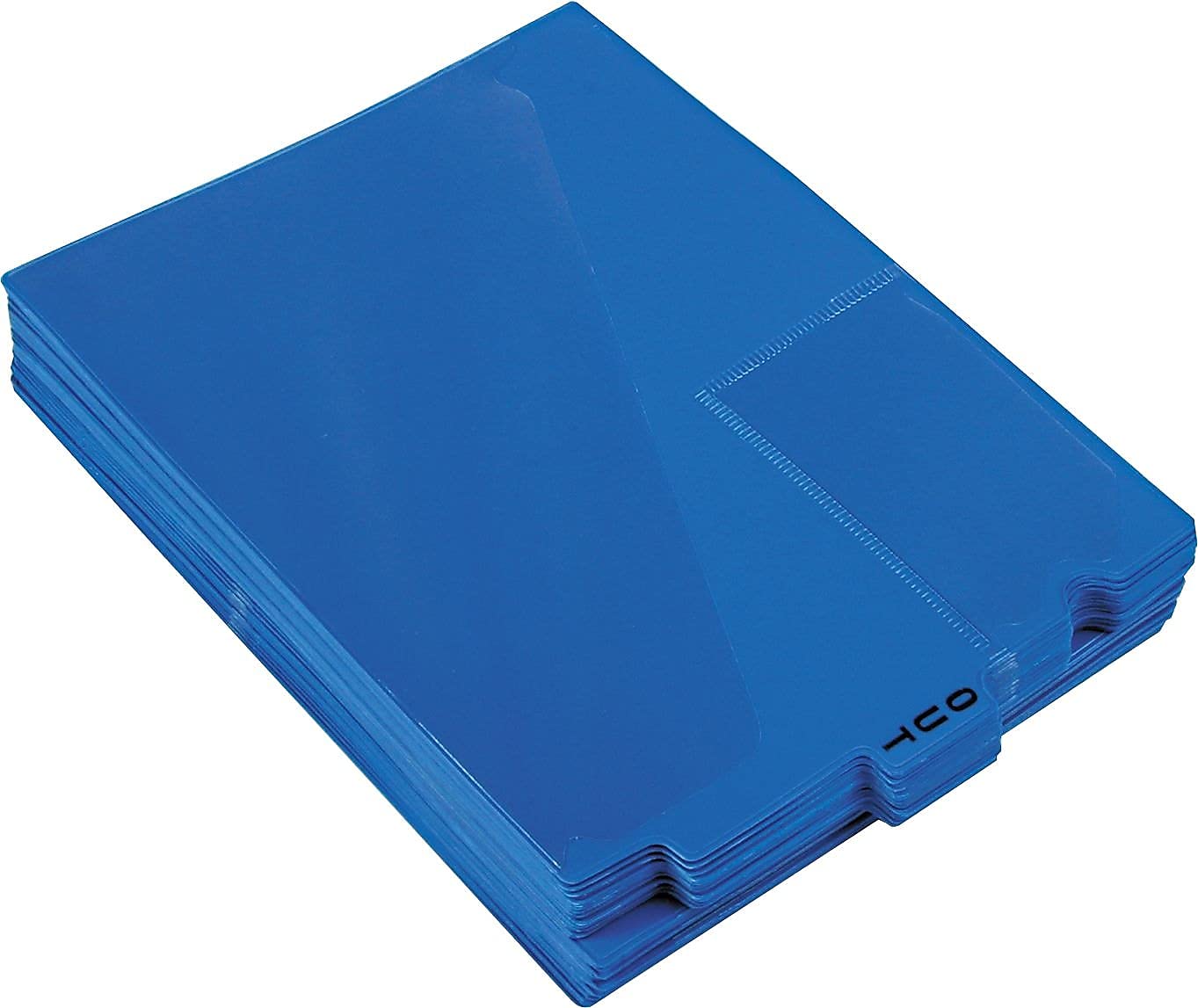 Pendaflex 13542 Letter Size Blue End Tab Poly File Folders - Center 