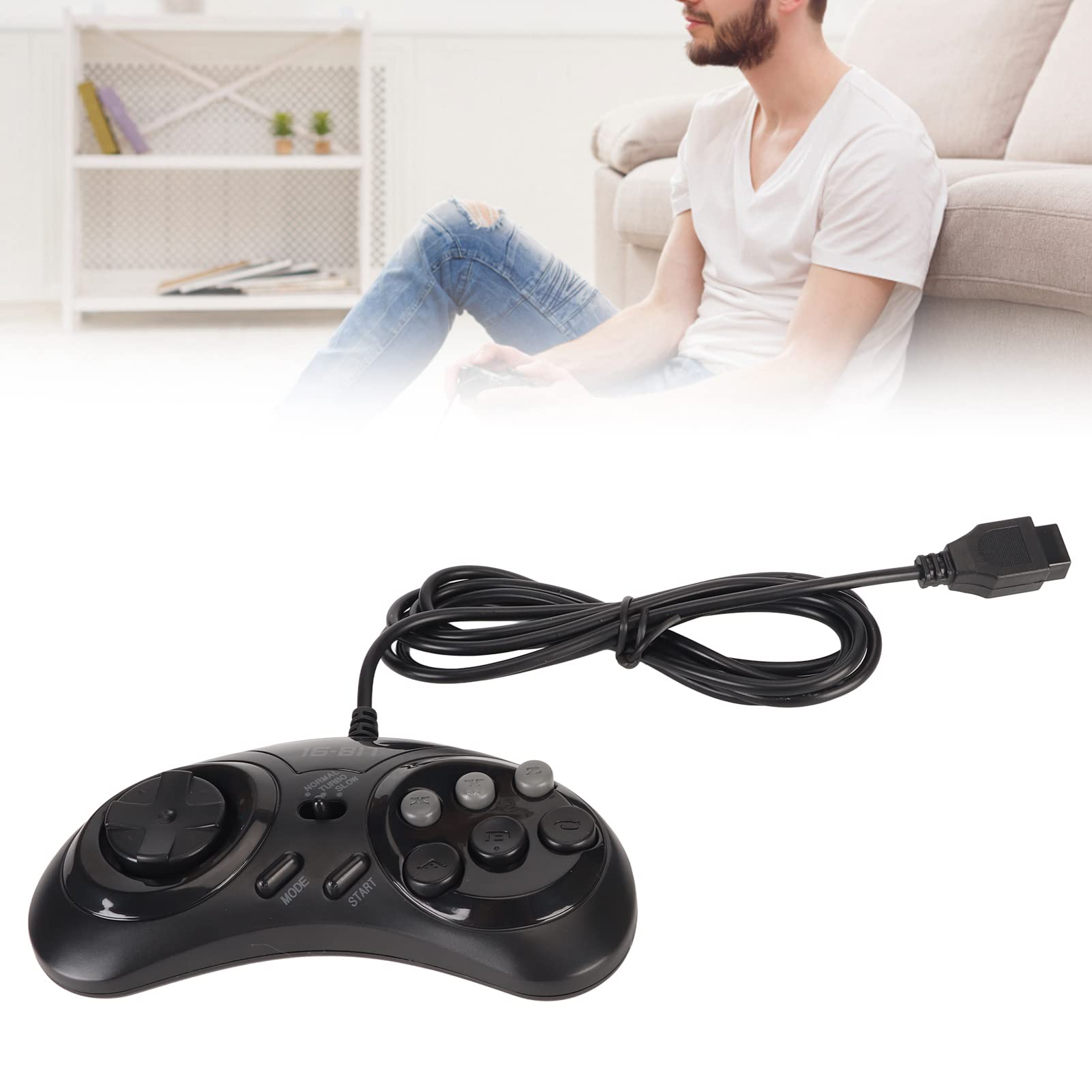 16Bit Mini Gamepad Controller - Ergonomic & Portable for Gaming