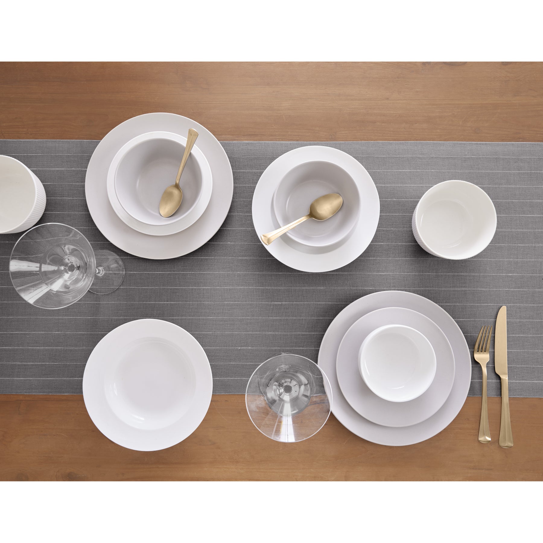 Elegant Pinstripe Table Runner - 16 Inch & 18 Inch Wide - Perfect for Dining Tables, Weddings & Holiday Decor