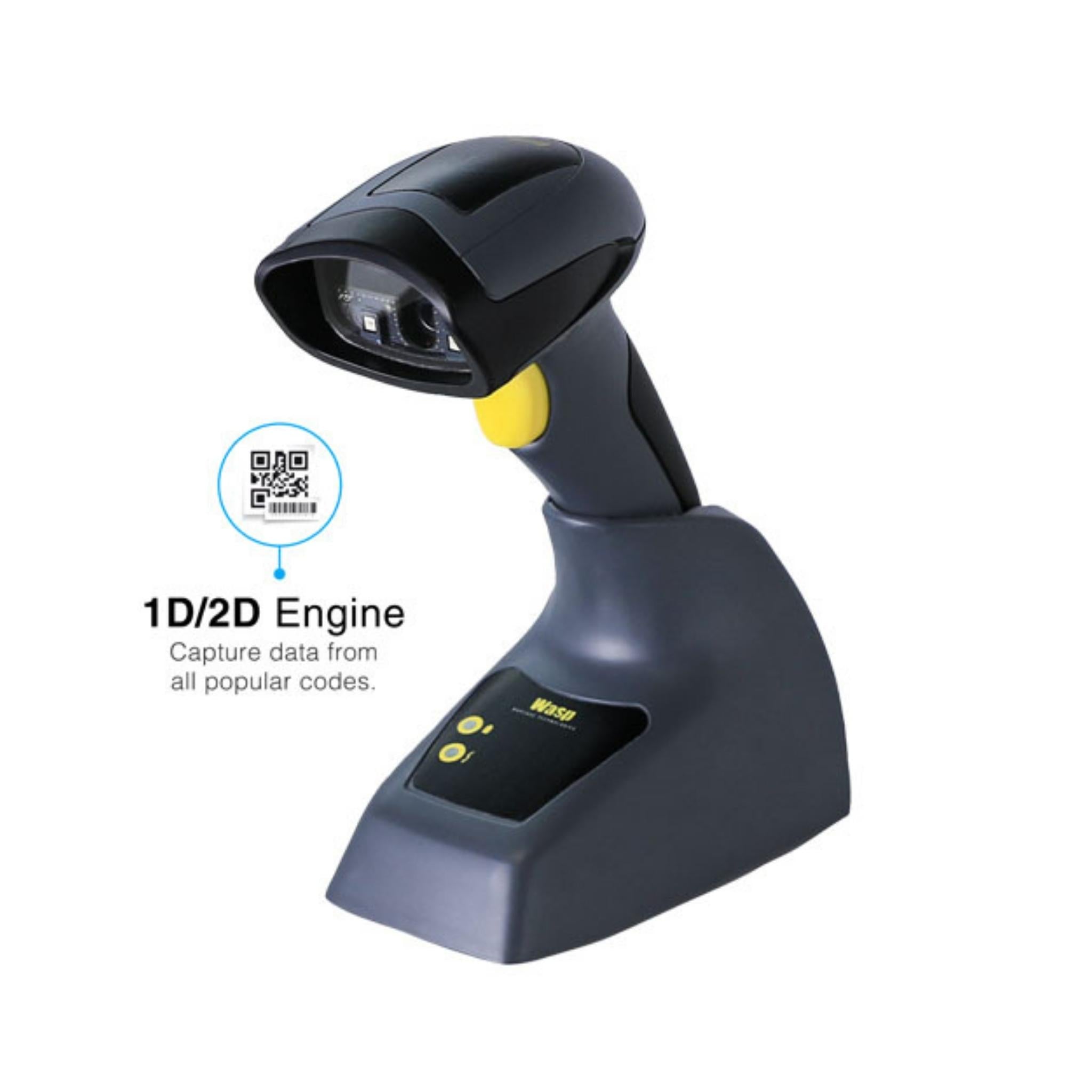 Wasp WWS650 2D Bluetooth Barcode Scanner - Wireless Handheld Barcode Reader for Retail, Warehouse & Inventory Management | Fast Scanning for Smartphones, Tablets & POS Systems