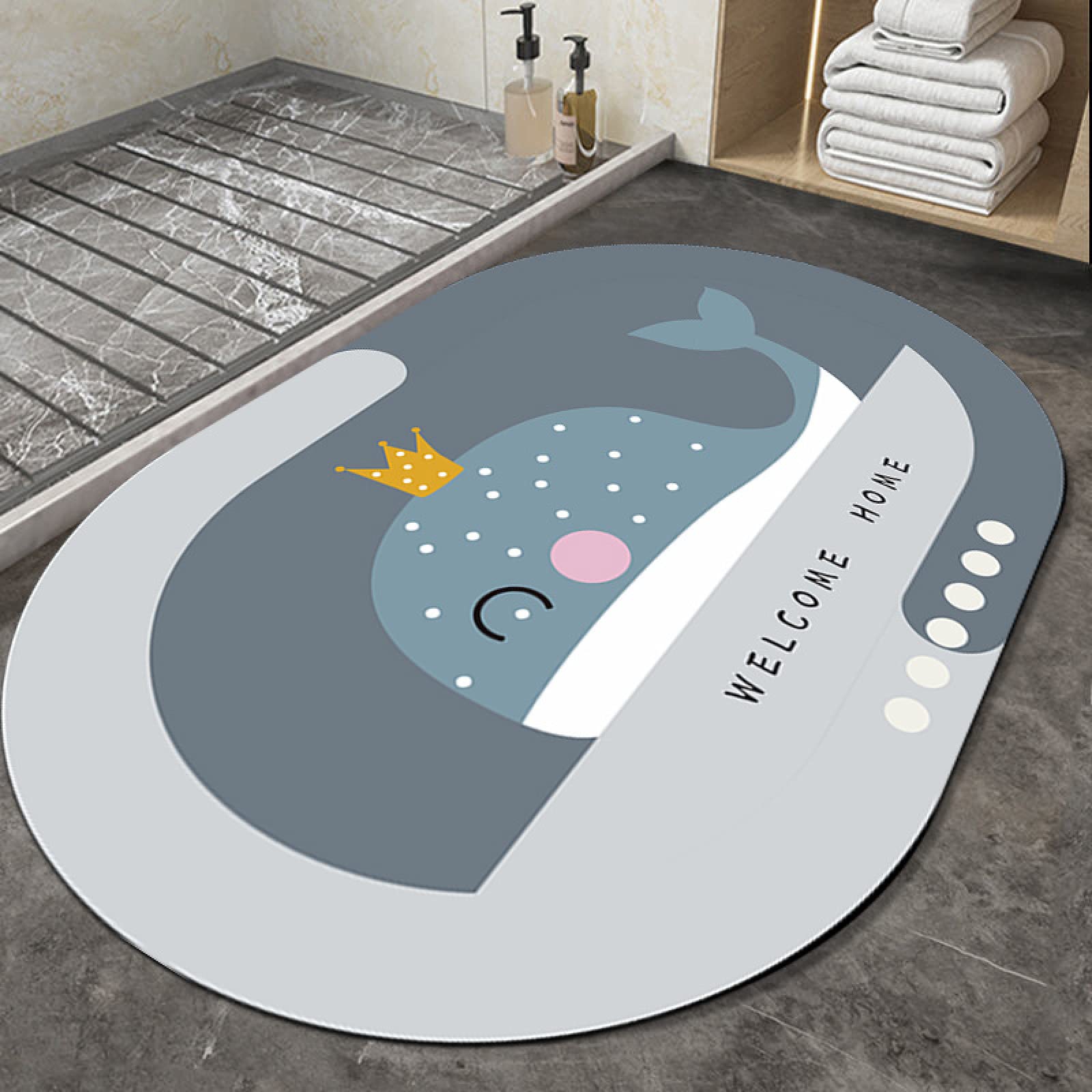 Premium Diatomaceous Earth Bath Mat - Super Absorbent & Quick Dry Non-Slip Shower Rug for Bathroom & Tub - Perfect for Wet Floors, Spa Days & Home Relaxation