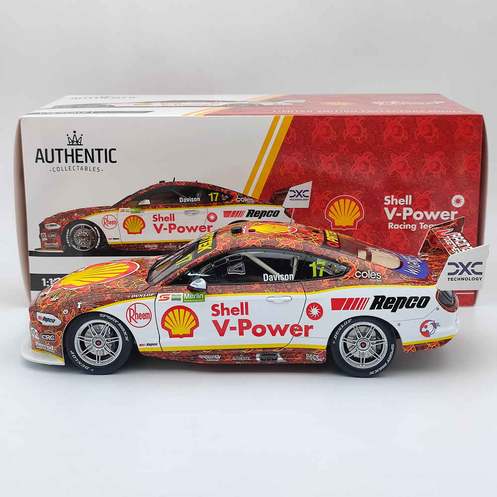 1/18 Scale Authentic SHELL V-Power Racing Team #17 Ford Mustang GT 2021 Diecast Model Car - Collectible Toy Gift for Racing Fans & Car Enthusiasts - Perfect for Display, Gifting, and Racing Memorabilia Collections