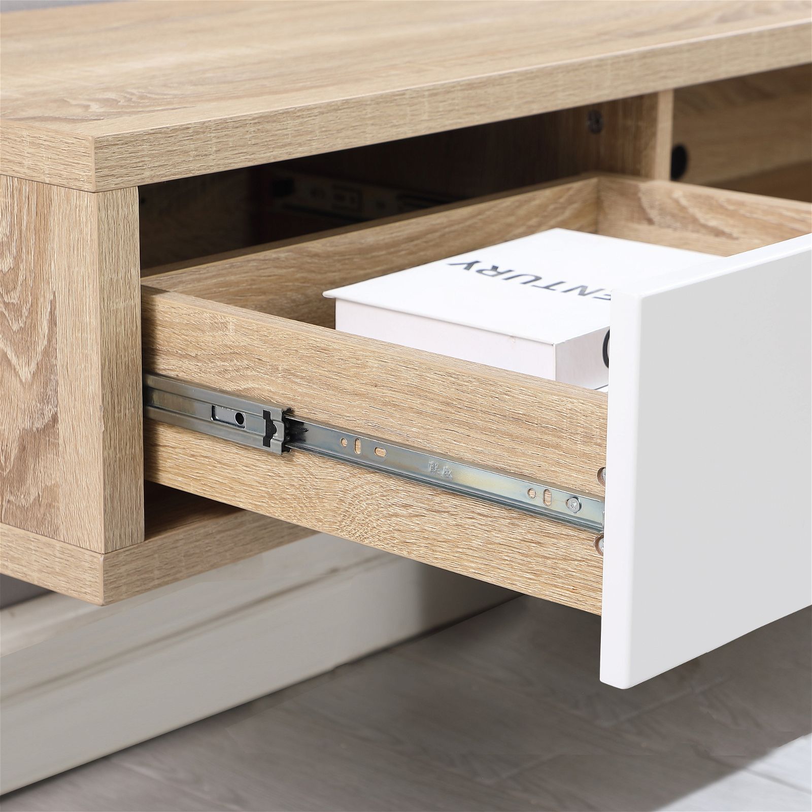 Modern Oak Wall Mount TV Stand - 2000mm Wide Entertainment Center with Storage for Living Room & Home Theater by Criterion