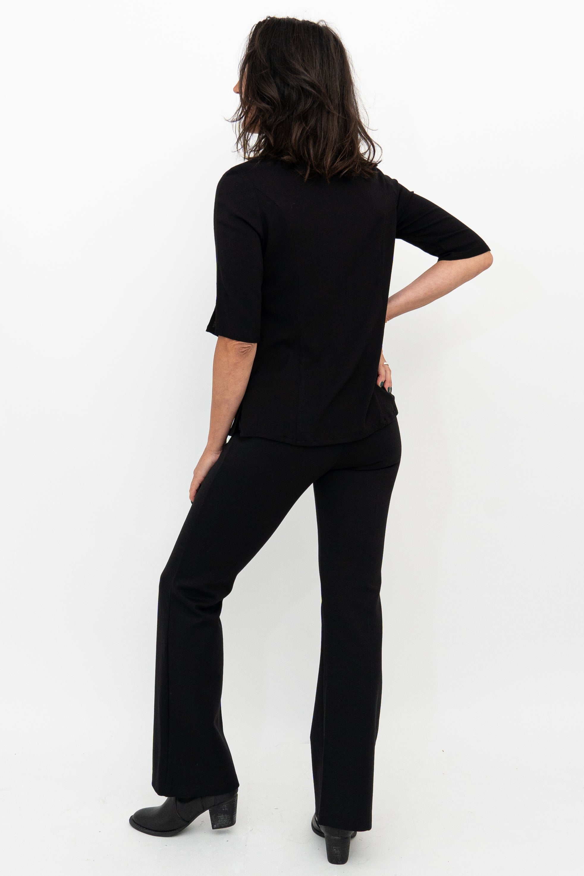 Premium Black Modal Yoga Pants for Women - High Waisted Stretchy Workout Leggings for Yoga, Gym, Running & Lounge Wear