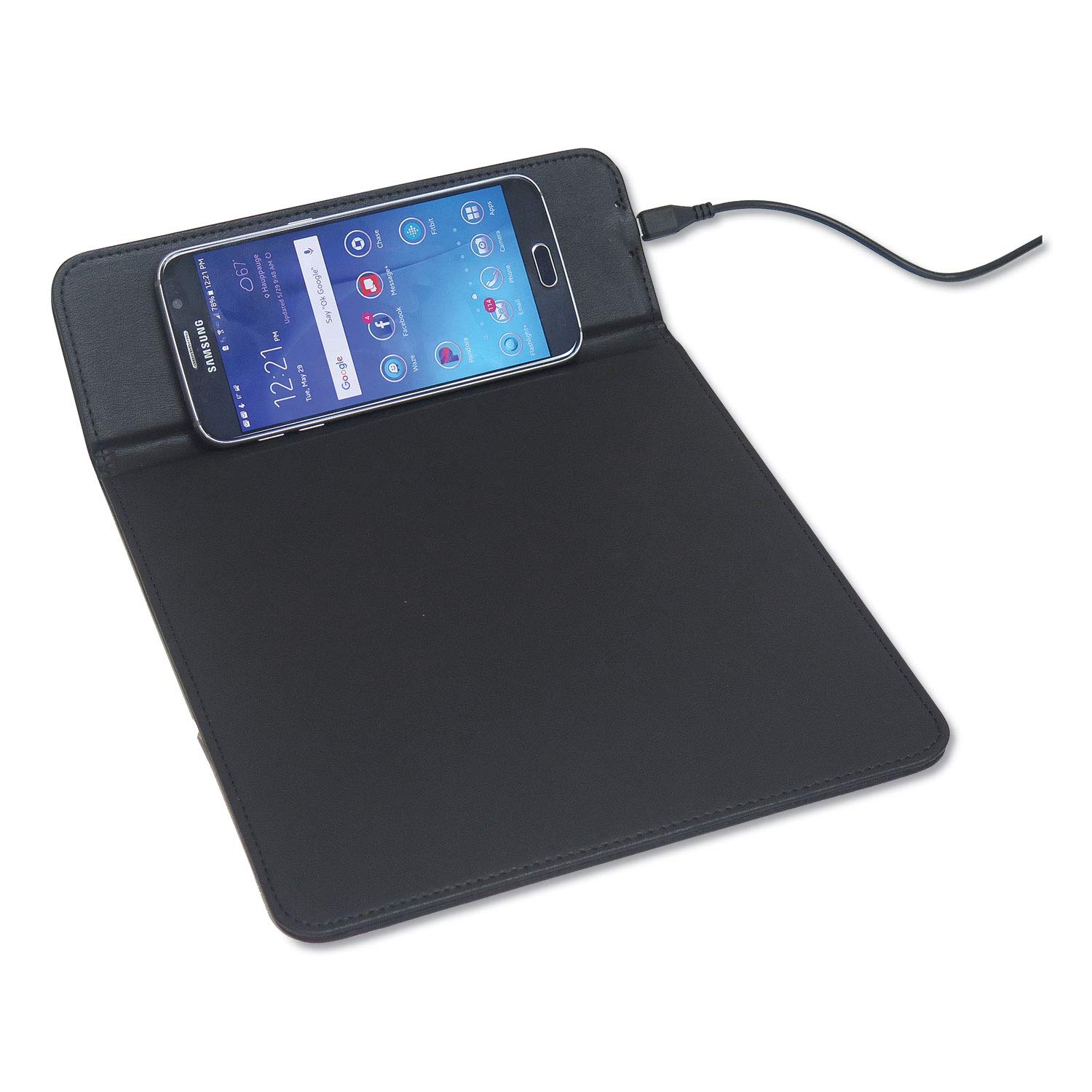 Artistic Qi Wireless Charging Pad - 5W Fast Charging, 11 Inch Black Wireless Charger for iPhone, Samsung & Qi-Enabled Devices | Perfect for Home, Office & Nightstand Charging
