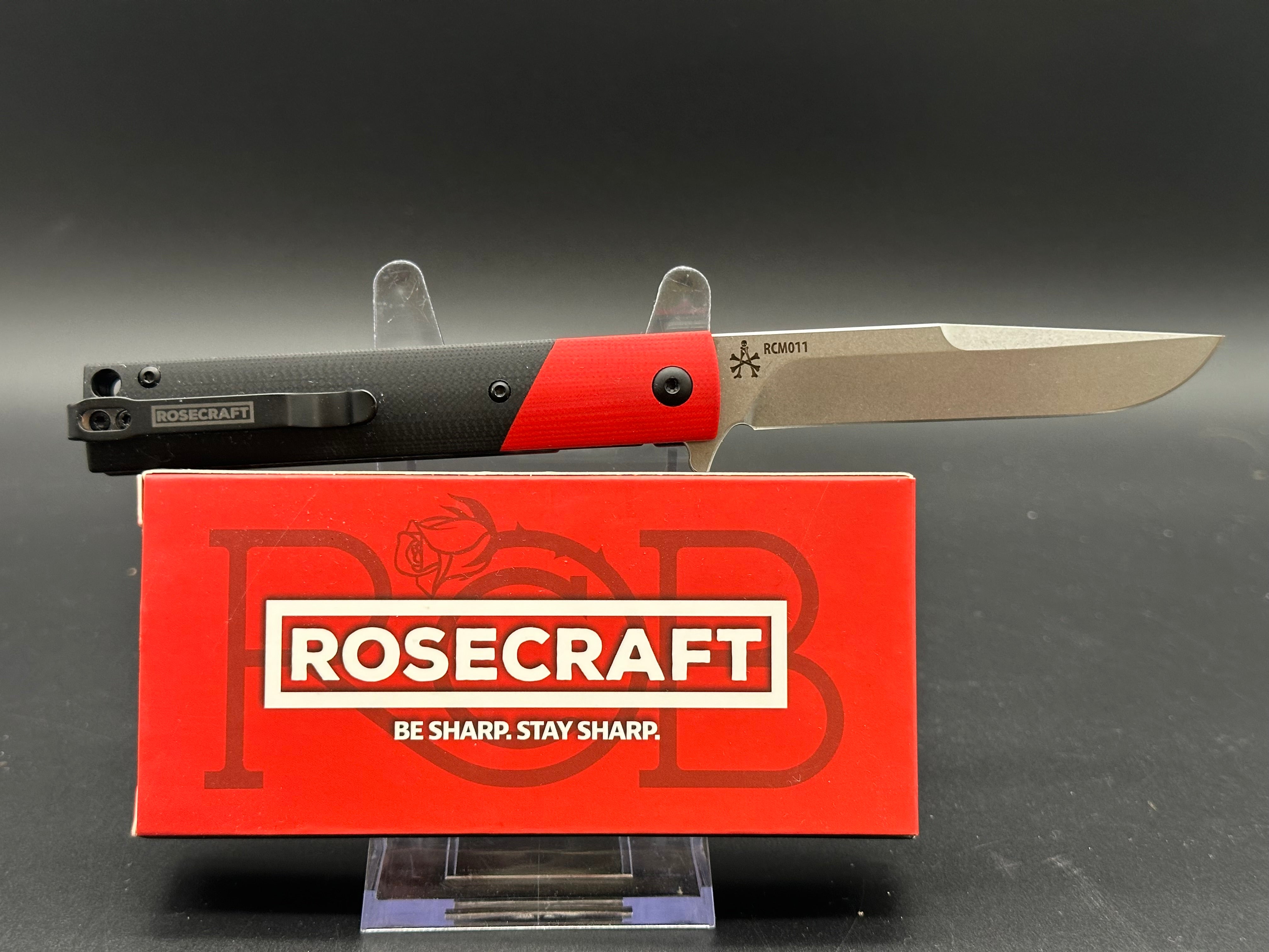 RoseCraft Blades Joka Red Folding Pocket Knife RCM011 RDB - Perfect for Camping, Hiking & Everyday Carry (EDC)