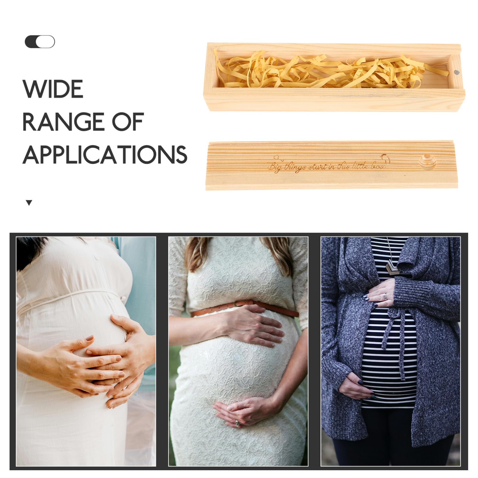 **PRETYZOOM Pregnancy Test Keepsake Box - DIY Wooden Memory Box for Pregnancy Announcement - Gift for Grandparents, Dad & Husband - Gender Reveal & Baby Shower Keepsake**    *(Use for: Surprise pregnancy reveals, sentimental baby shower gifts, gender announcement keepsakes, and family memory preservation.)*