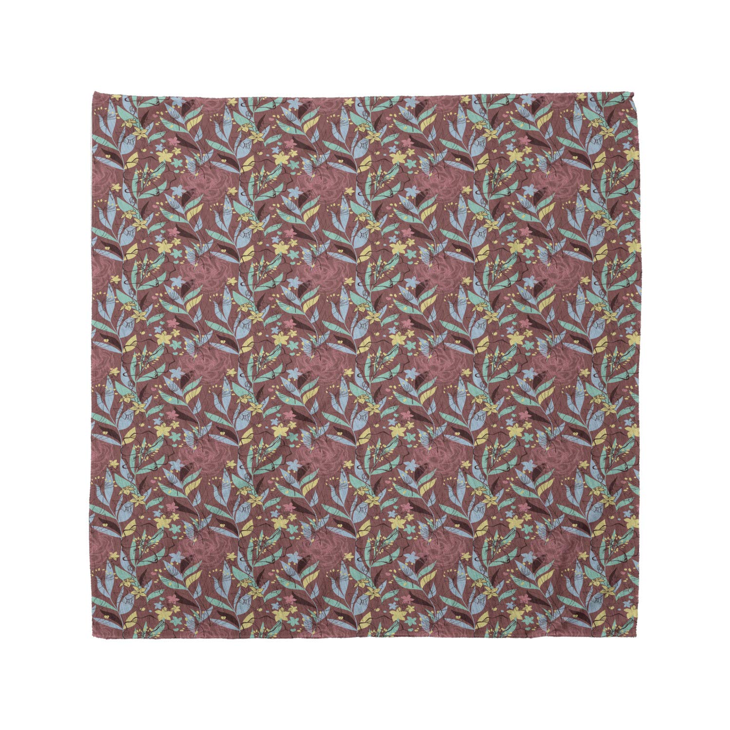 Ambesonne Floral Bandana Scarf - Colorful Botanical Print Unisex Head Wrap & Neck Tie for Women Men - Perfect for Outdoor Activities, Music Festivals & Fashion Accessories