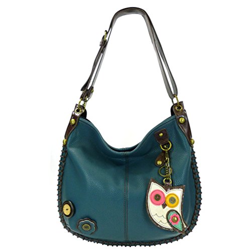 Navy Hobo With Owl Charm
