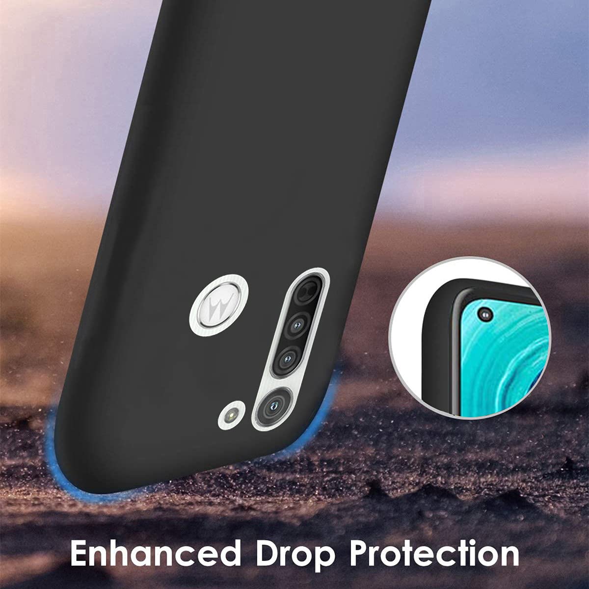 Customized Photo Case for Moto G8 - Personalized Picture Shockproof Silicone Cover with Soft Candy Design | Perfect Christmas, Birthday & Thanksgiving Gift Idea | Protective Phone Case in Black for Everyday Use & Special Occasions