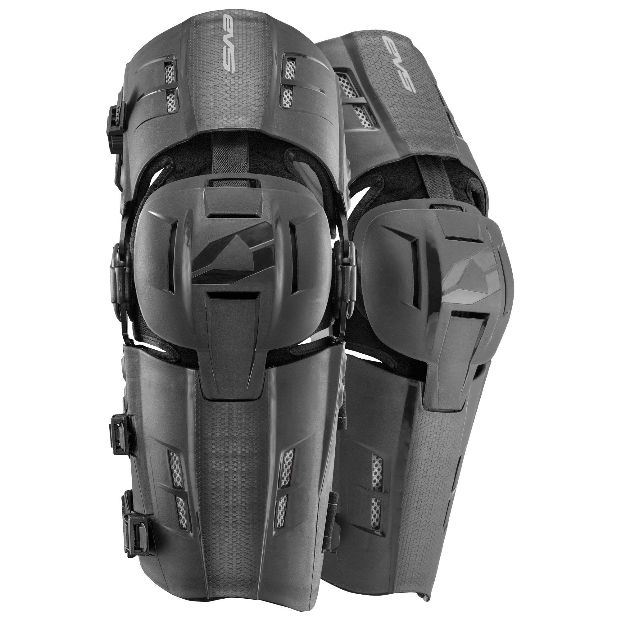 EVS Sports RS9 Knee Braces for Motocross & Cycling - Black Protective Knee Support for MX, BMX, MTB - Ideal for Sports Injury Prevention & Recovery