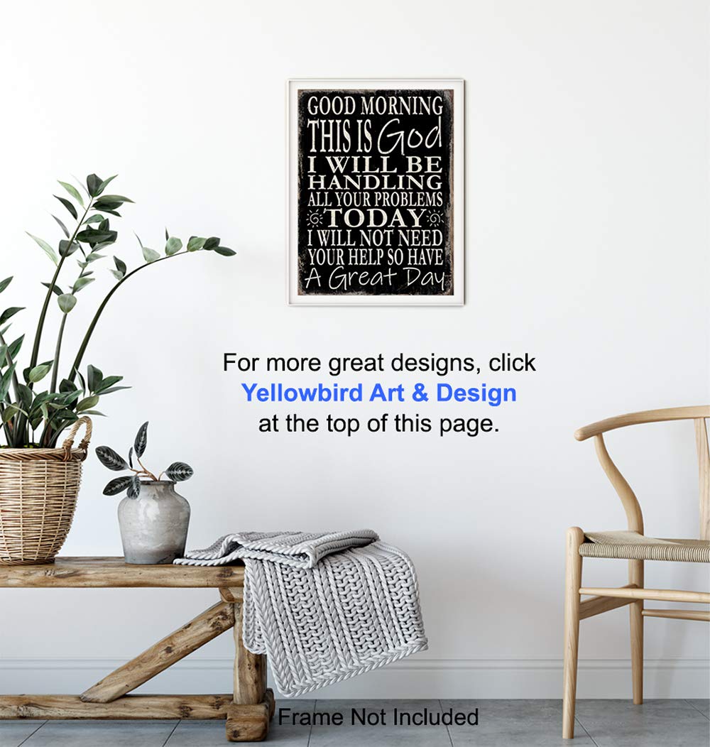 Religious Wall Art Decor - Inspirational Christian Picture for Home & Church - Catholic Gifts for Men & Women - Faith-Based Wall Decor - Funny Christian Art Print - Perfect for Living Room, Bedroom, Office & Church Decorations