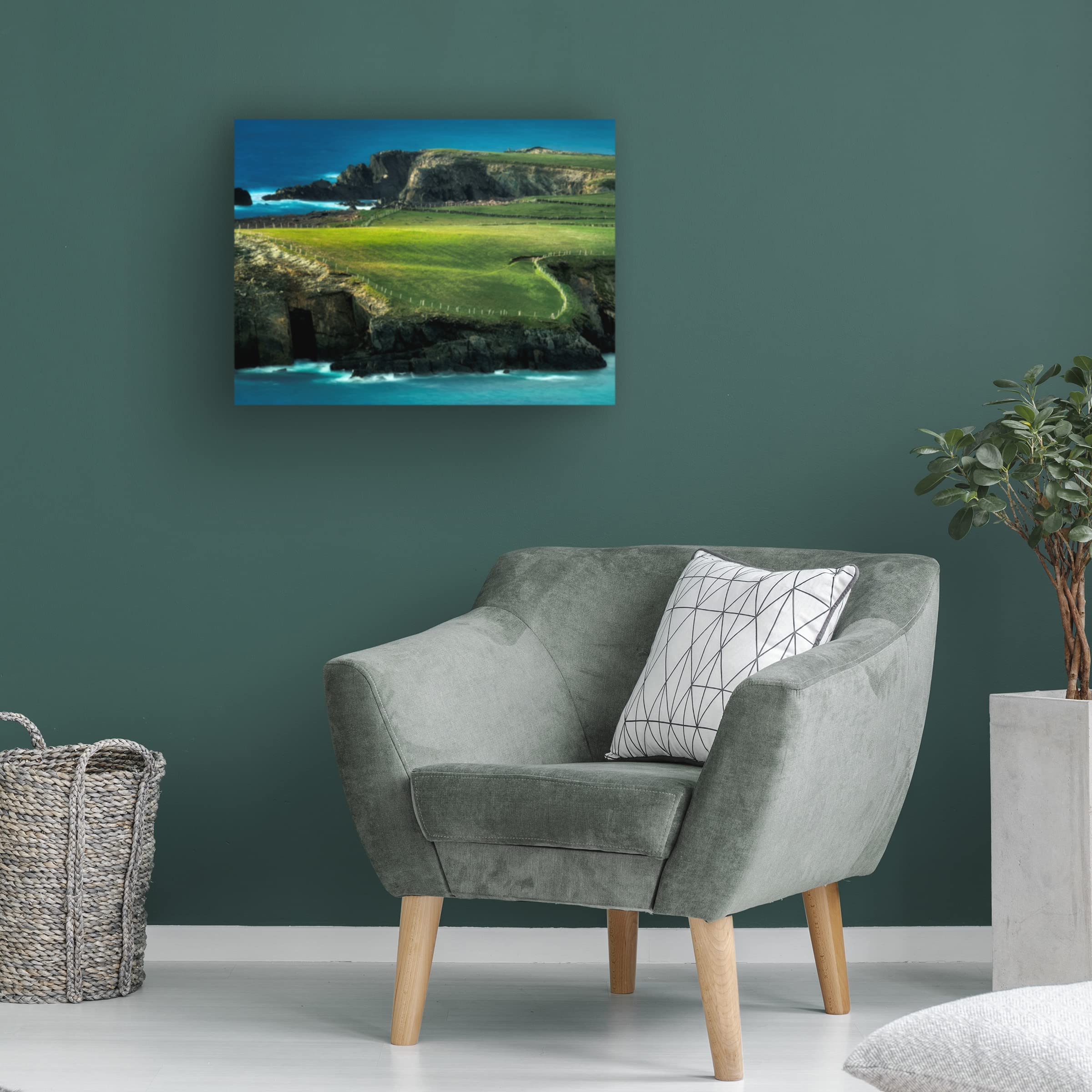 Dennis Frates 'Fenceline' Canvas Art Print - Western Landscape Wall Decor for Living Room, Bedroom & Office | Trademark Fine Art Collection