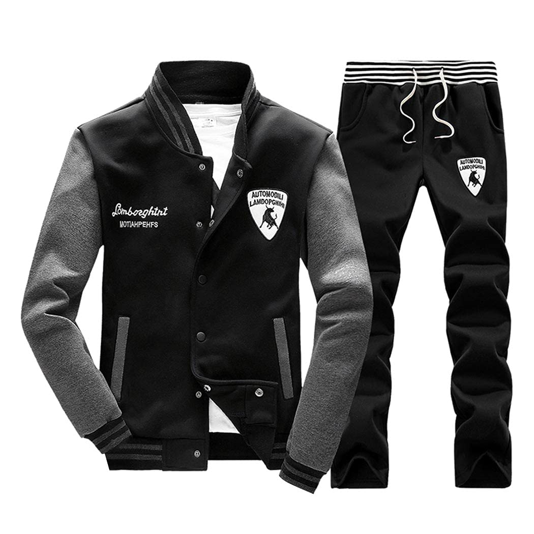 November's Chopin Men's Slim Fit Tracksuit Set - Baseball Jogging Outfit & Sweatpants for Gym, Running, and Casual Wear