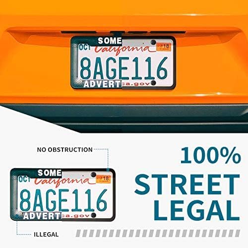 Aujen Black Silicone License Plate Frame - Rustproof Car Accessory for US Vehicles