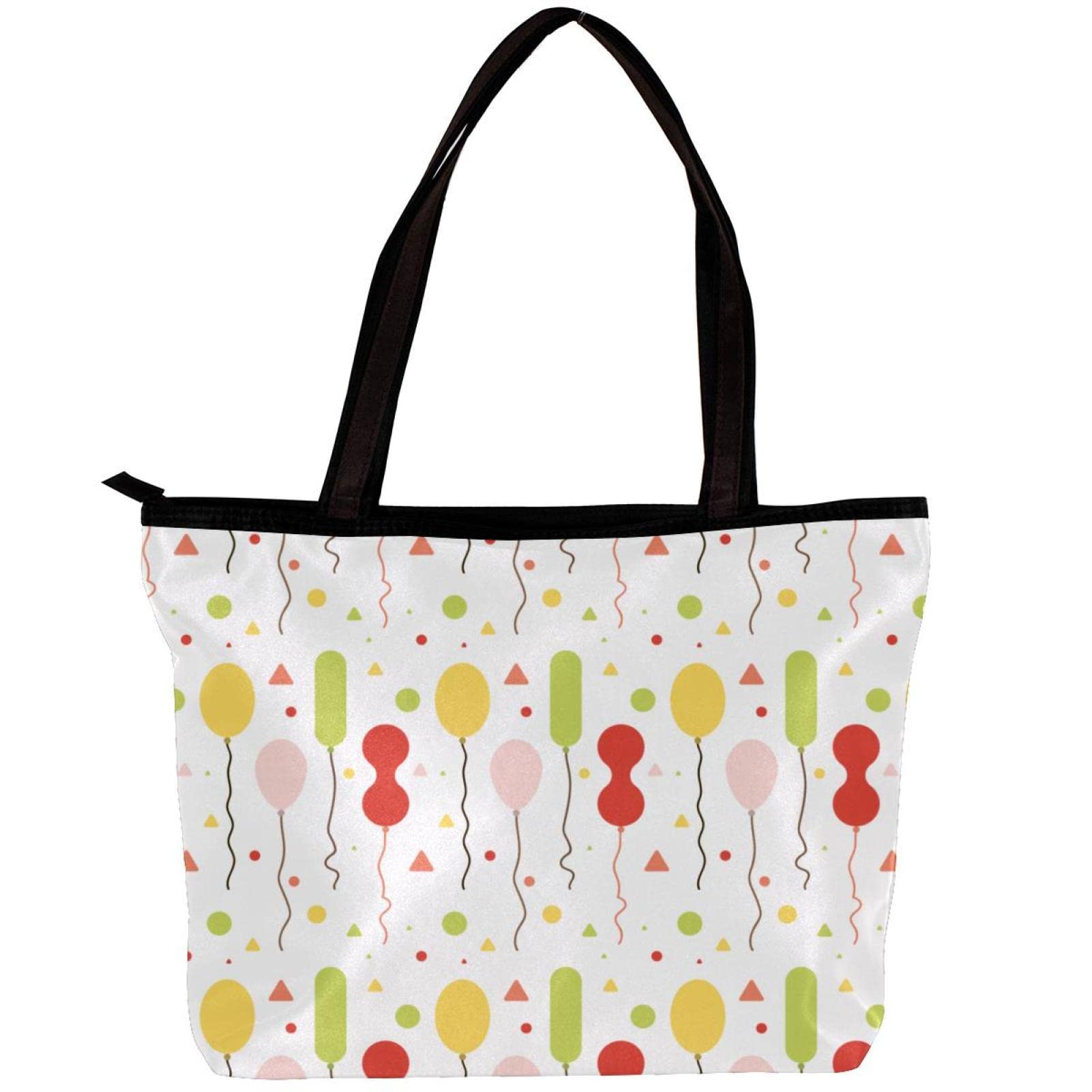 Stylish Rainbow Cloud Print Tote Bag for Women - Lightweight Shoulder Handbag with Inner Pouch - Perfect for Work, Travel & Shopping