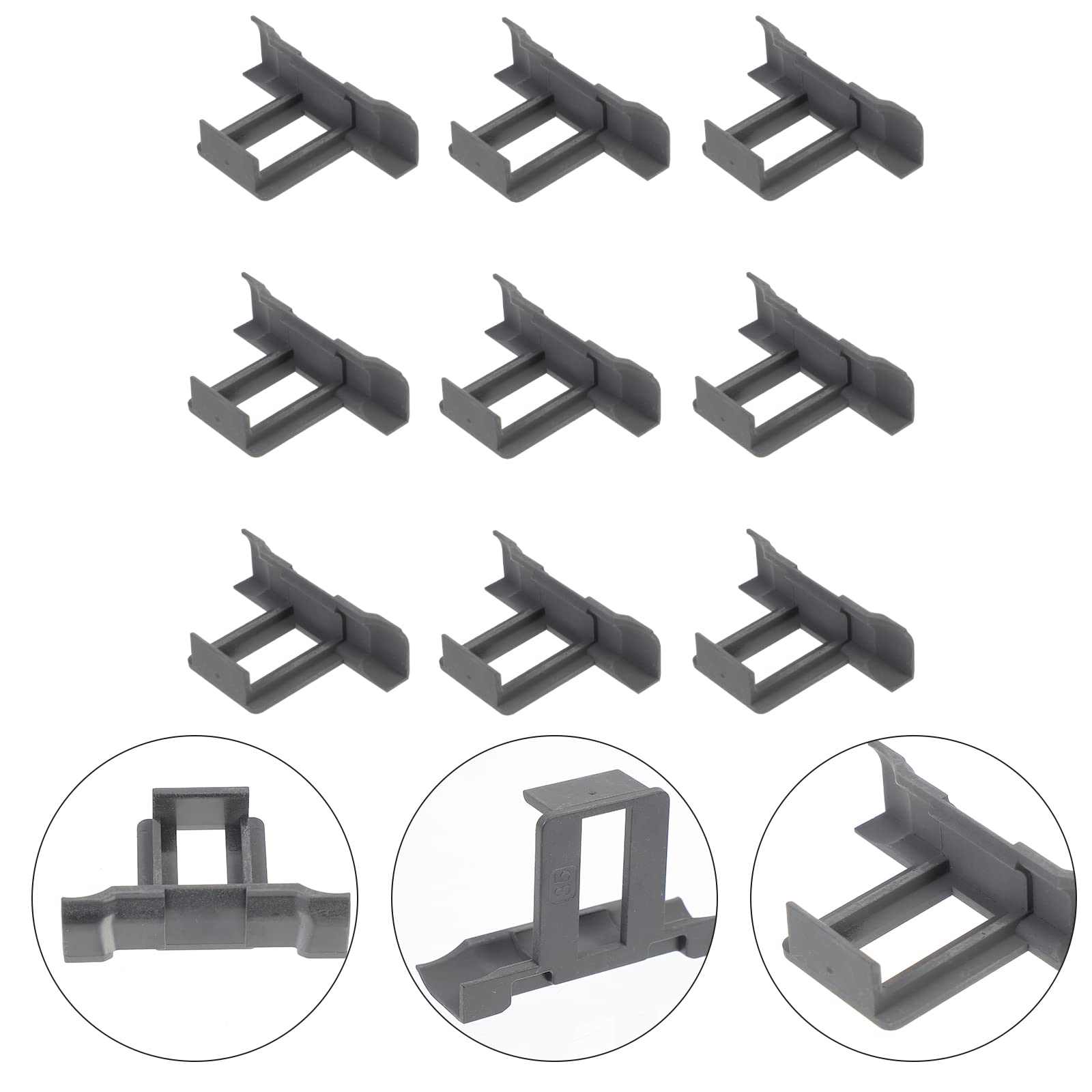 TEHAUX 10pcs Solar Panel Drainage Clips - ABS PV Module Cleaning Clips for Efficient Water Removal - Photovoltaic Panel Clamps for Easy Maintenance - Perfect for Residential & Commercial Solar Systems