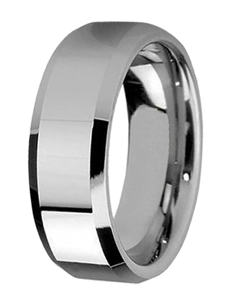 MABELLA His & Hers Stainless Steel Wedding Rings Set - Round Cubic Zirconia Engagement Band for Men & Women - Perfect for Anniversaries, Proposals & Couple Jewelry Gifts