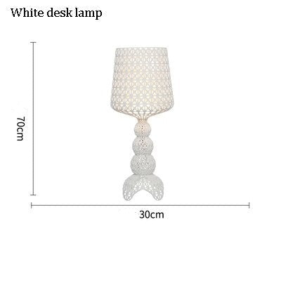 Scandinavian Kabuki Lamp - Modern Nordic Style Table Lamp for Living Room, Bedroom & Office Decor