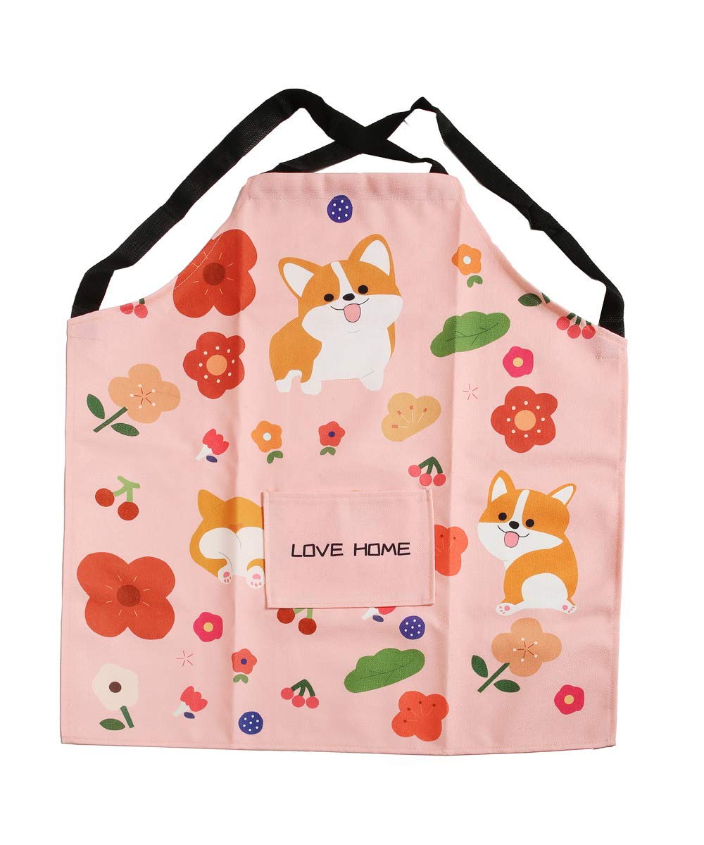 Colorful Corgi Apron for Cooking & Baking - Kitchen Gift