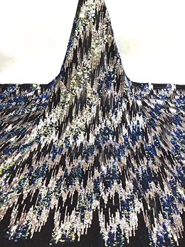 Premium Nigerian Sequins Velvet Lace Fabric - Emerald Green African Bridal Material with French Tulle Accents for Wedding Dresses & Evening Gowns | Elegant Couture Fabric by MaisonT Style 7 | Perfect for Bridal Gowns, Prom Dresses & Special Occasion Attire