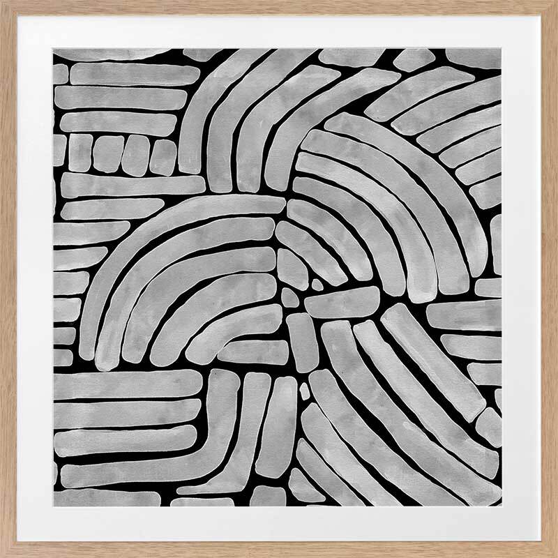 Arching Echoes Framed Art Print - Modern Abstract Wall Decor for Living Room, Bedroom & Office - Perfect for Home & Office Decor