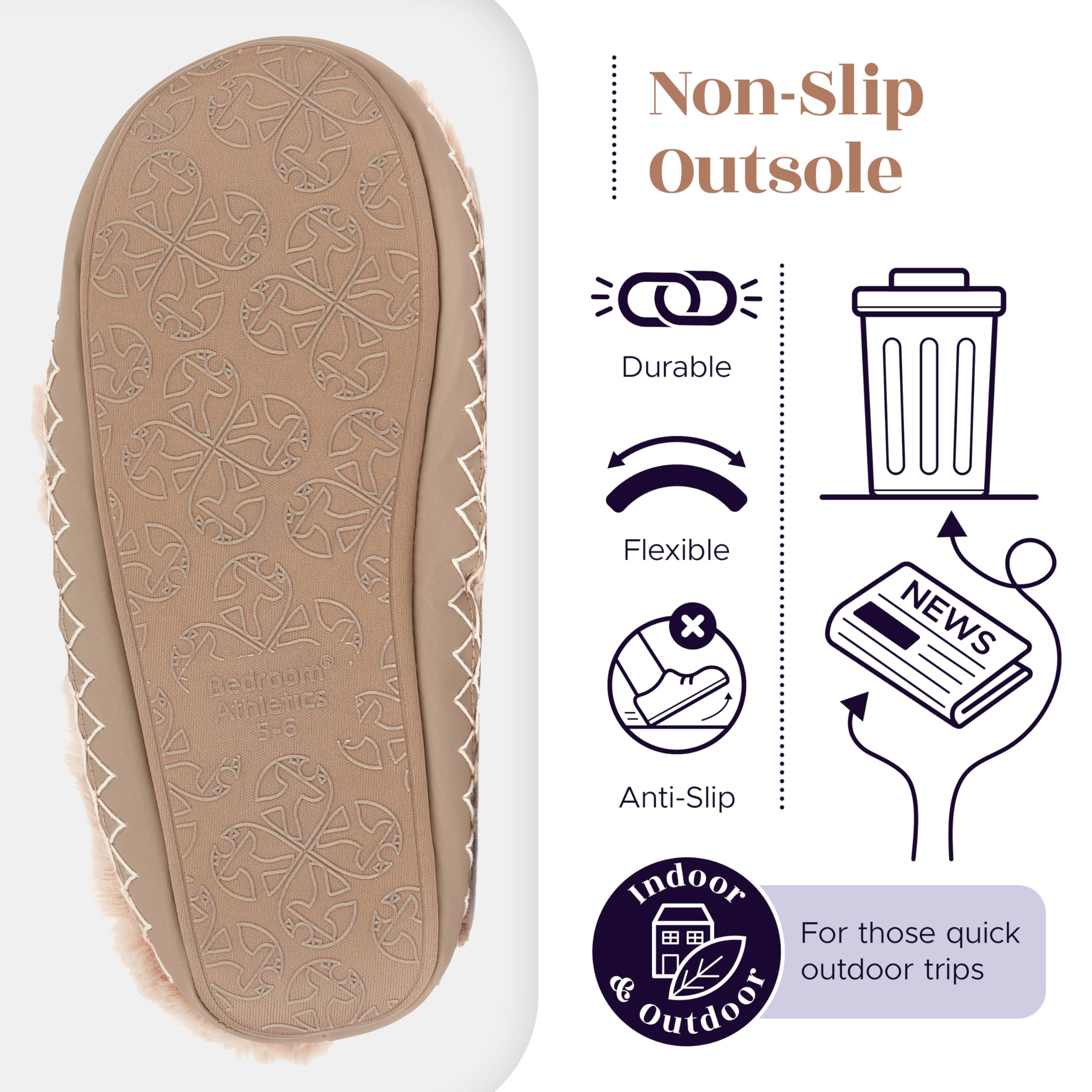 Women's Warm Faux Fur Memory Foam Slipper Boots - Indoor/Outdoor Non-Slip House Shoes with Zip Up Closure & Machine Washable Design - Perfect for Winter Comfort at Home, Office or Travel - Marilyn
