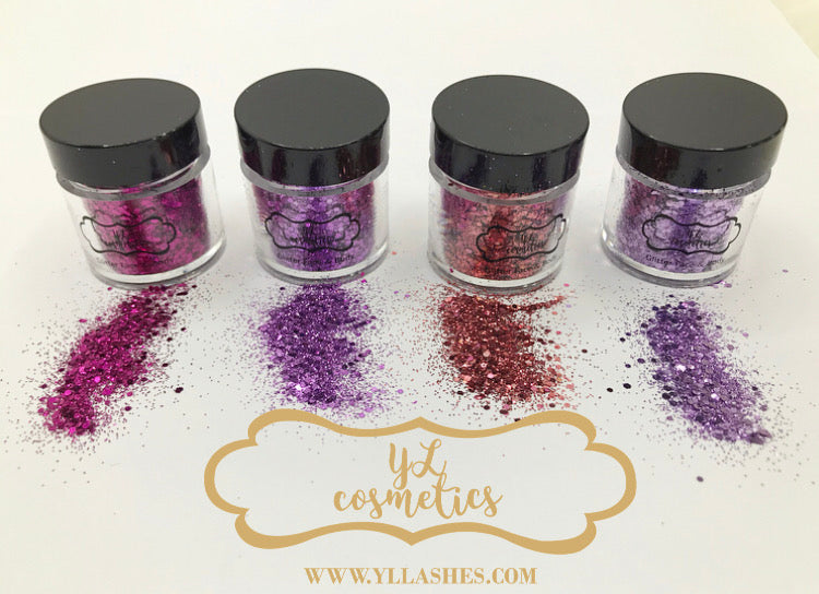 8 Chunky Glitter for DIY Crafts, Nail Art & Home Decor - Vibrant Sparkle for Scrapbooking, Slime Making & Party Decorations