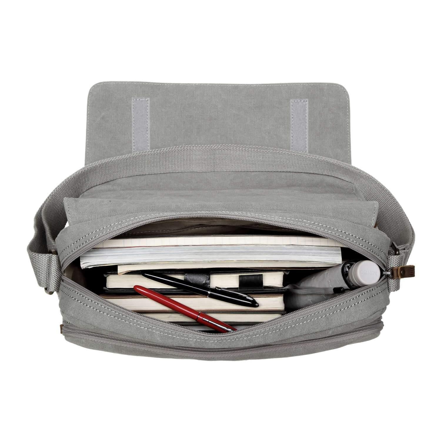 TRP0241 Troop London Classic Canvas Messenger Bag - Stylish & Durable Crossbody Bag for Men & Women - Perfect for Work, Travel & Everyday Use