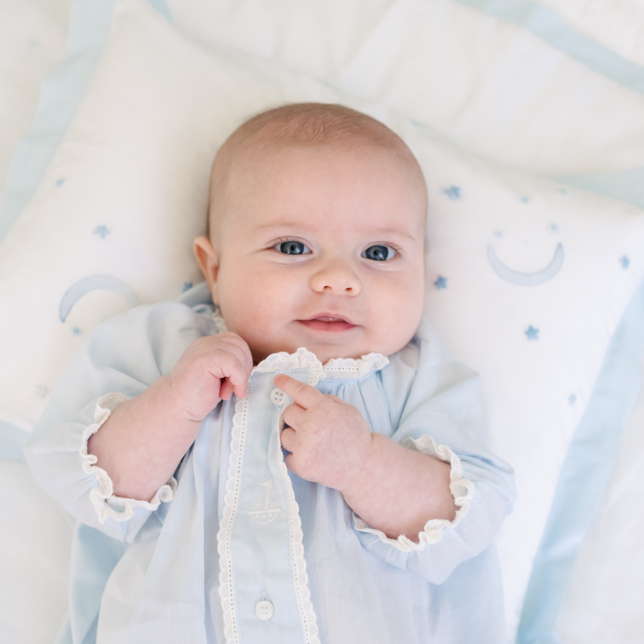 Soft Baby Over The Moon Cotton Pillow Sham - Cute Nursery Decor for Newborns & Toddlers - Perfect for Cribs, Bassinets, and Cozy Bedtime