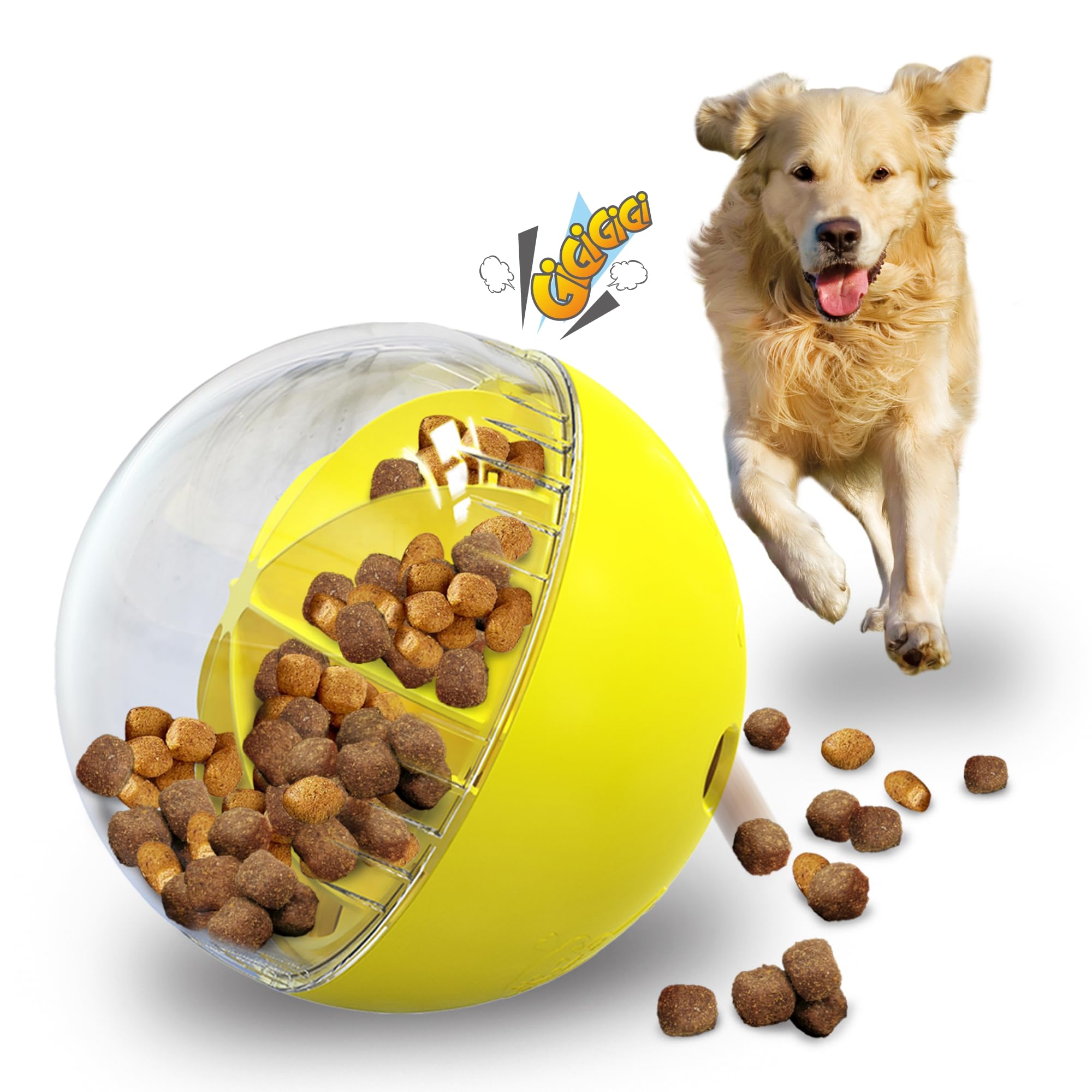 Interactive Dog Treat Toy - Mental Stimulation & Boredom Relief for Dogs - Food Enrichment Puzzle Toy for Busy Pets - Perfect for Training, Chewing & Playtime at Home