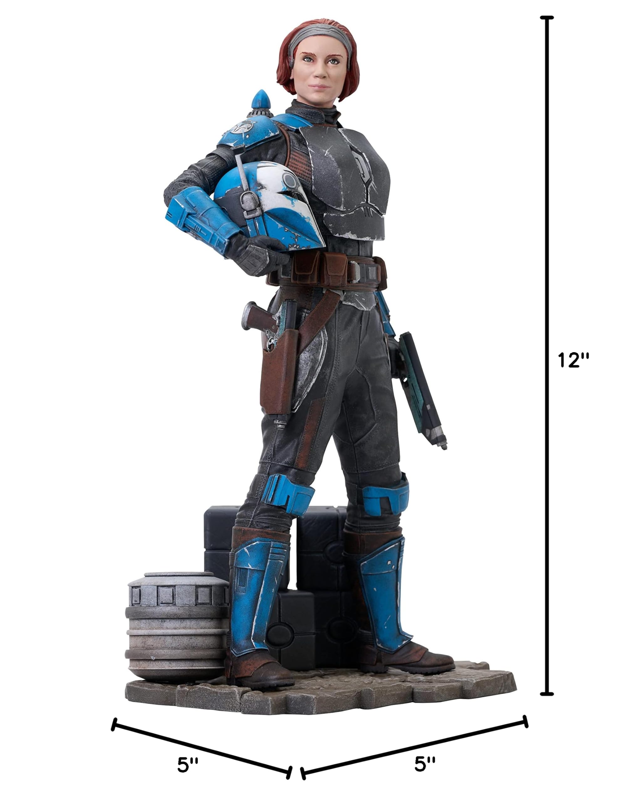 Diamond Select Toys Star Wars The Mandalorian Bo-Katan Milestones Statue - 12 Inch Collectible Figure for Display & Gifts | Perfect for Star Wars Fans, Home Decor & Action Figure Collections