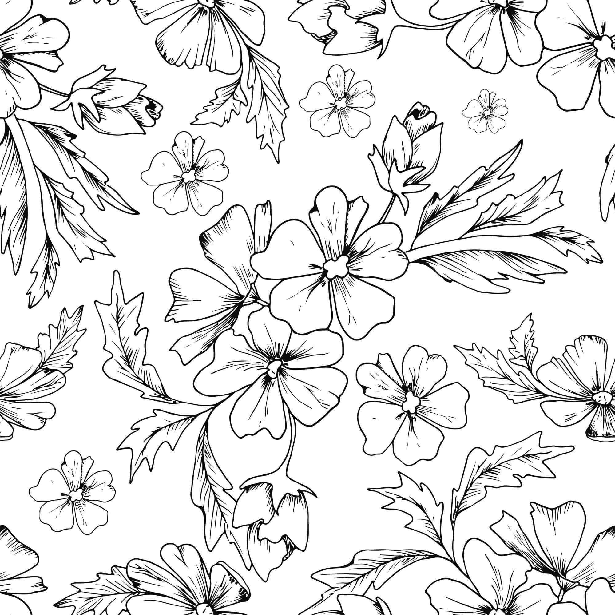 Black and White Textured Floral Peel and Stick Removable Wallpaper - Self-Adhesive Decorative Wall Covering for Bedroom, Living Room, Nursery & Office Decor