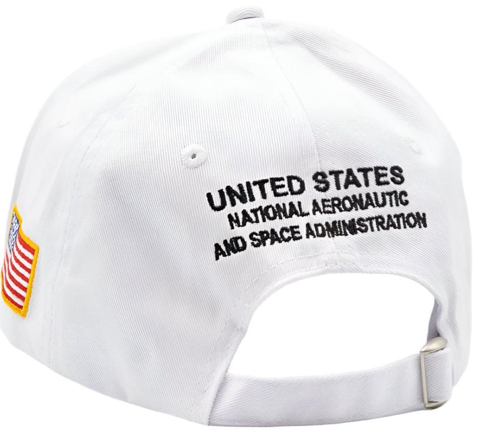 NASA Logo White Baseball Cap - Adjustable Cotton Snapback Hat for Men & Women - Perfect for Sports, Outdoor Activities & Casual Wear