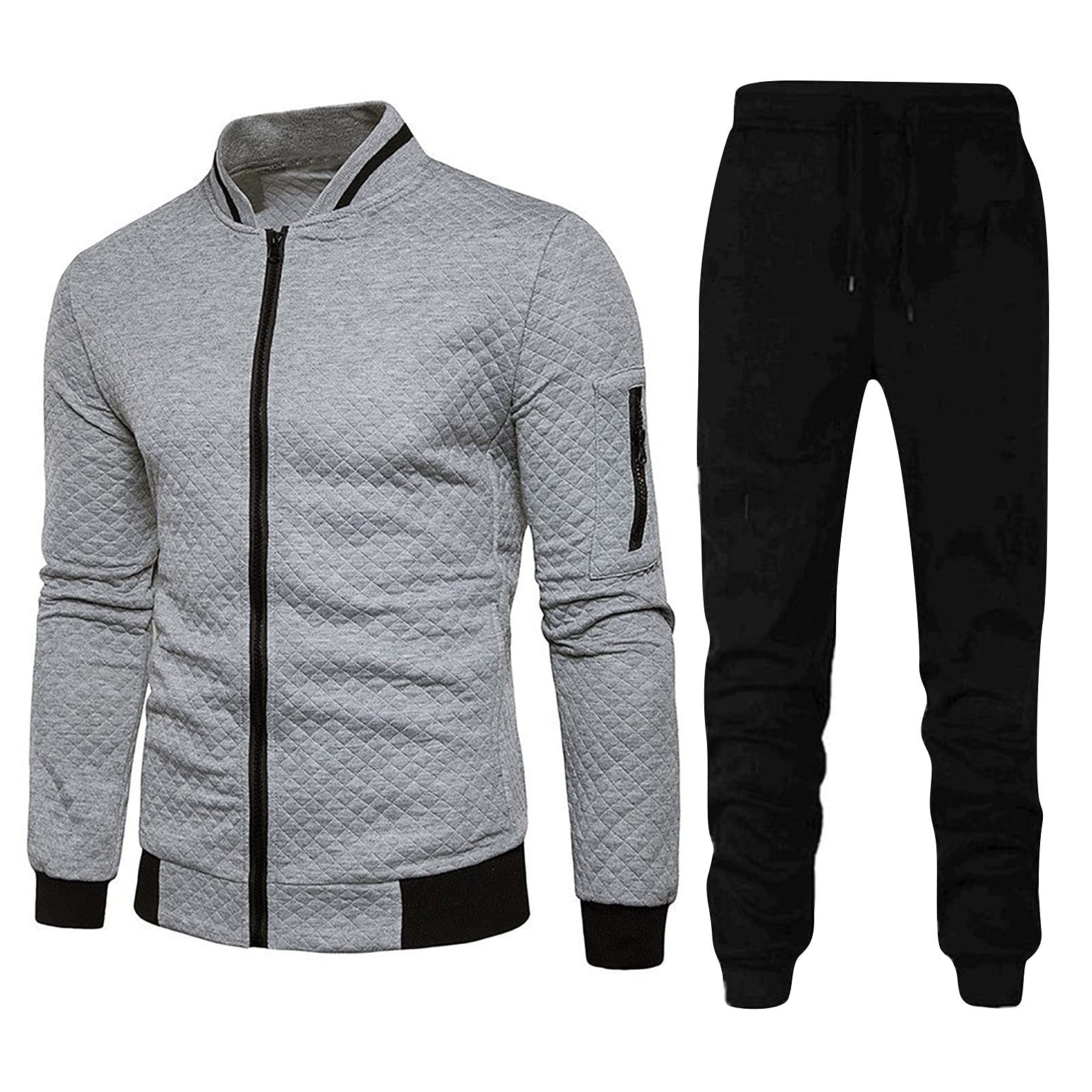 **Men's 2-Piece Jogging Suits Set - Athletic Hoodie & Sweatpants Tracksuit for Running, Gym & Lounge Wear**