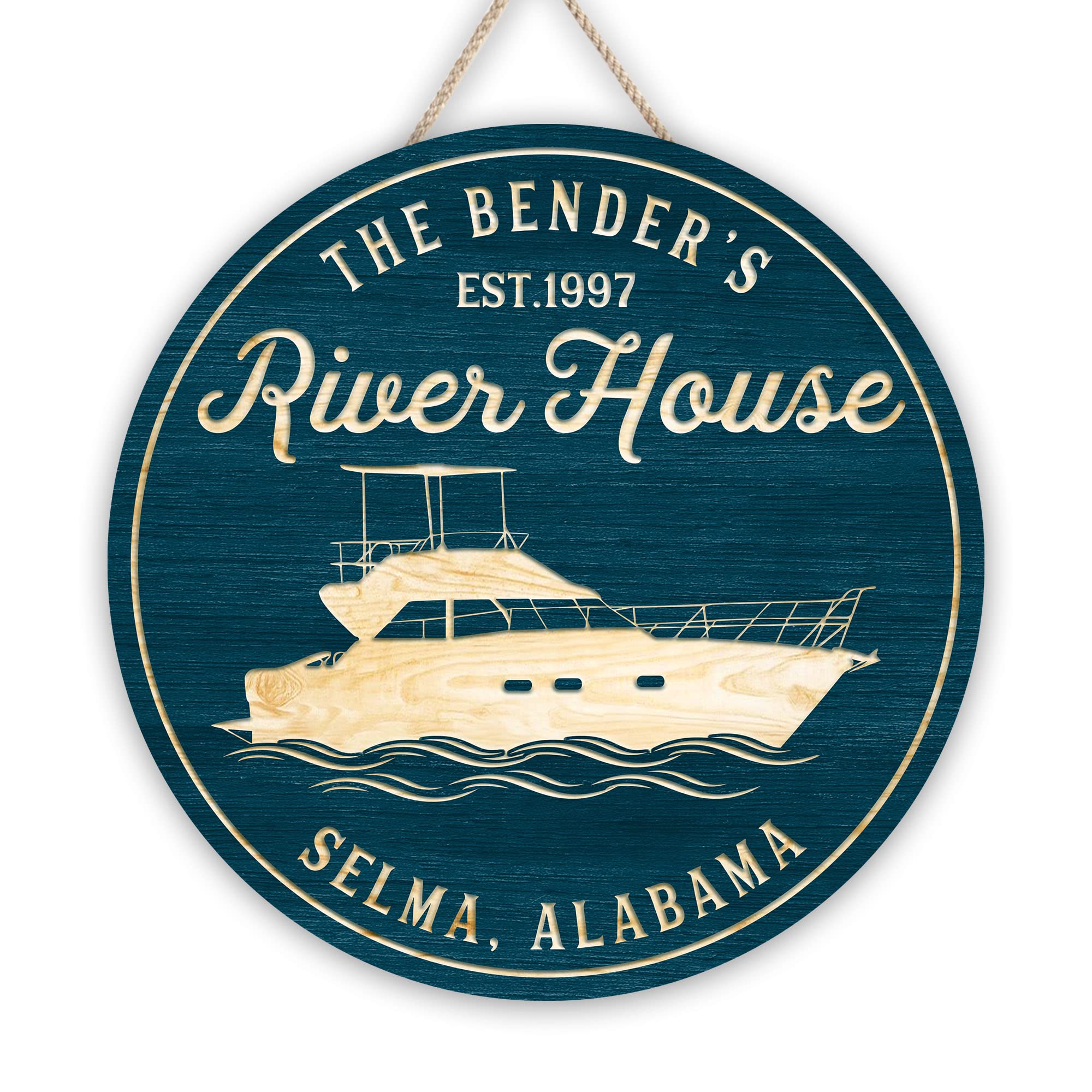 Personalized Welcome to the Lake House Wood Sign - Custom Lake House Decor - Housewarming Gift for New Home - Rustic Wooden Sign for Cabin, Cottage, or Lakeside Retreat - Perfect for Porch, Entryway, or Wall Decor
