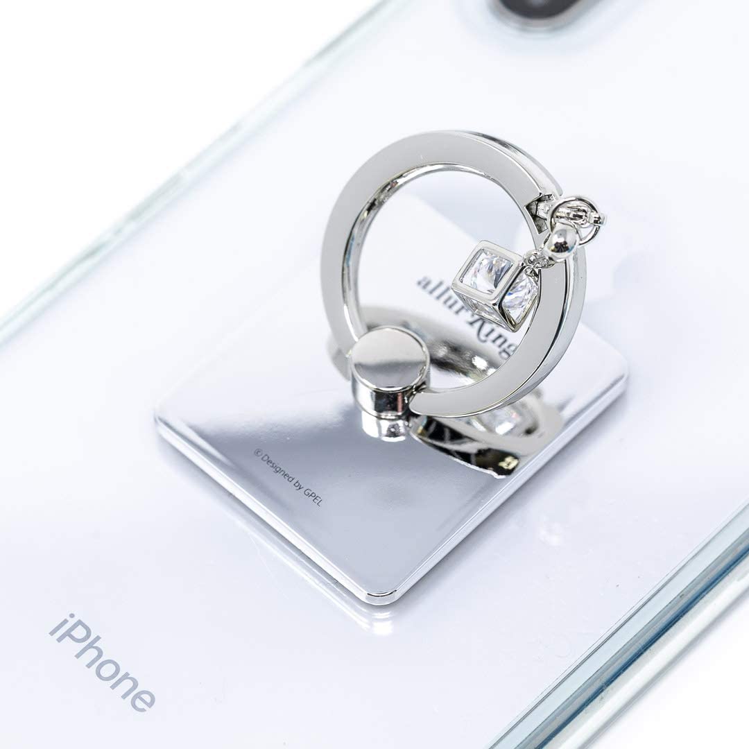 360° Rotating Phone Ring Holder - Silver Stand & Kickstand for Secure Grip - Perfect for Watching Videos & Selfies