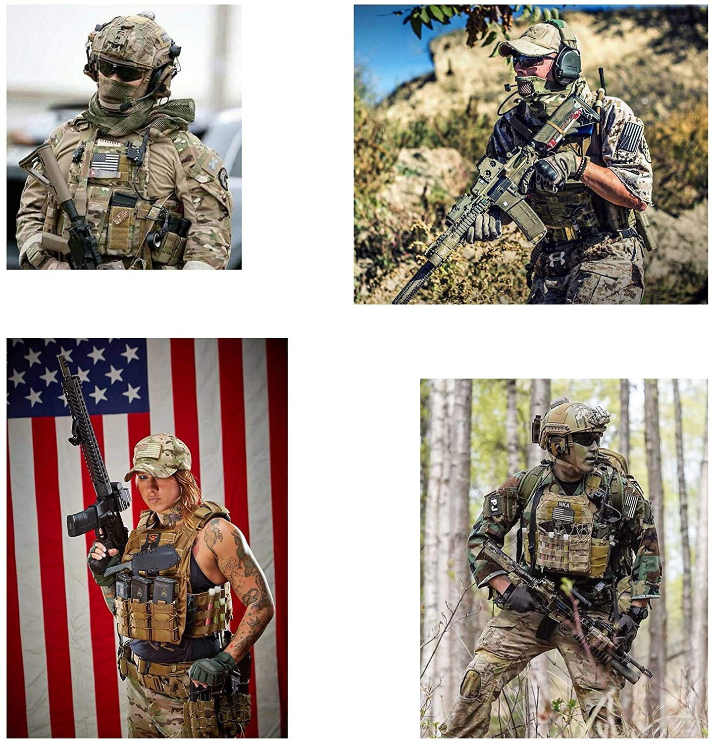 2 Pack 'In God We Trust' & USA American Flag Tactical Patches - Military Grade Hook & Loop Morale Patches for Vests, Backpacks, Hats - Perfect for Outdoor, Tactical Gear & Patriotic Display