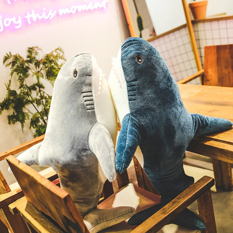 45/60cm Hot Shark Plush Toy - Soft Stuffed Animal Shark Pillow for Kids, Reading Cushion, Baby Comfort Doll, Perfect Birthday Gift for Boys & Girls - Great for Bedtime, Nursery Decor, and Playtime Cuddles