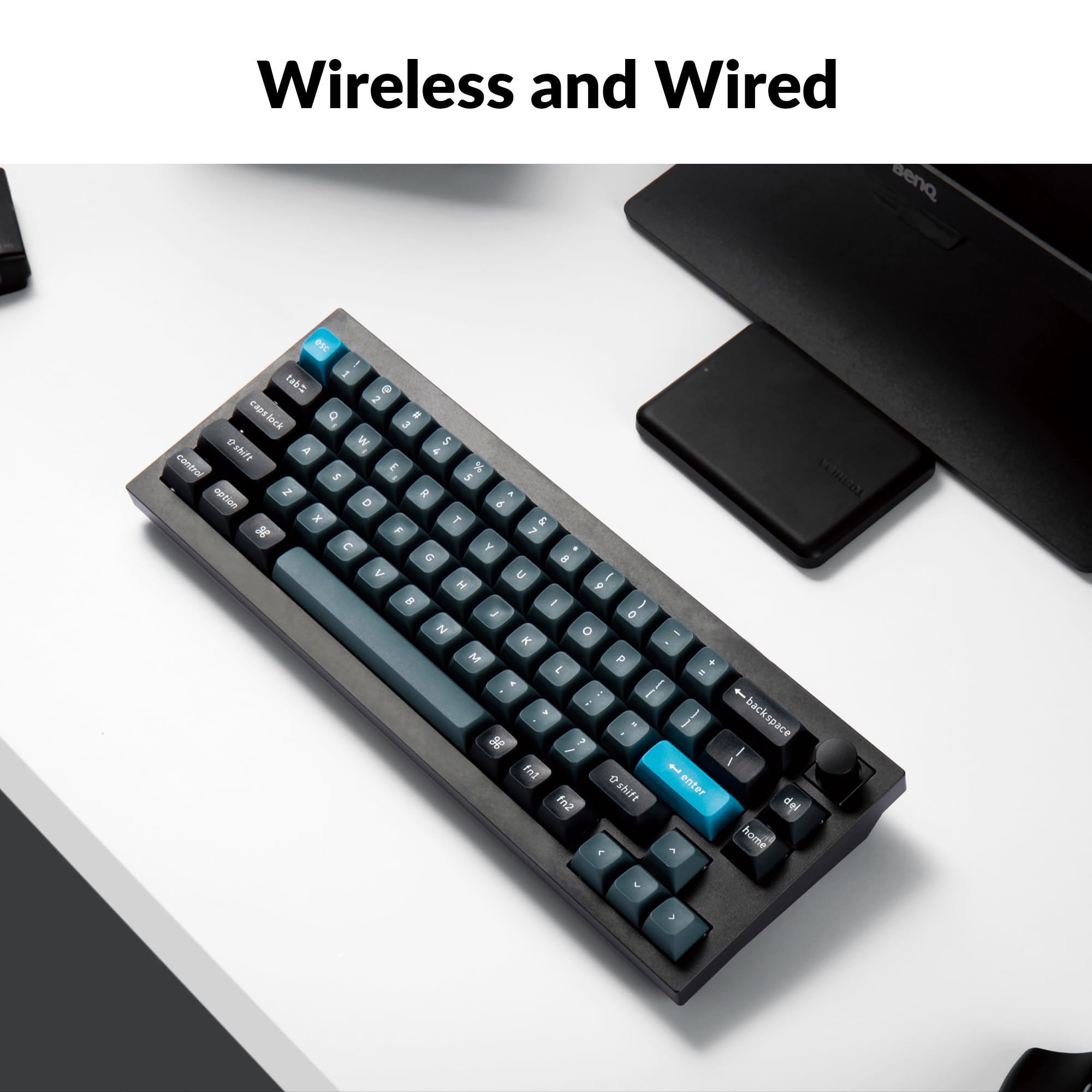 Keychron Q2 Pro Full Metal RGB Wireless Mechanical Keyboard - QMK/VIA Programmable, Hot-Swappable K Pro Red Switches, KSA Double-Shot PBT Keycaps for Mac/Windows/Linux (Black) | Perfect for Gaming, Coding & Office Work