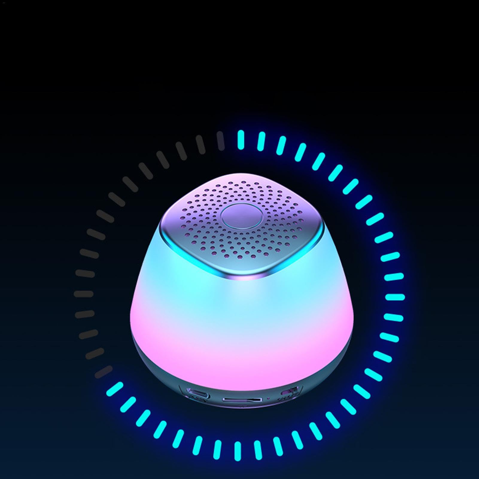 Portable Wireless Bluetooth Speaker with Colorful Night Light - Waterproof Outdoor Speaker for Car, Camping, Travel, Beach & Home Use | Smart Mini Speaker with Long Battery Life