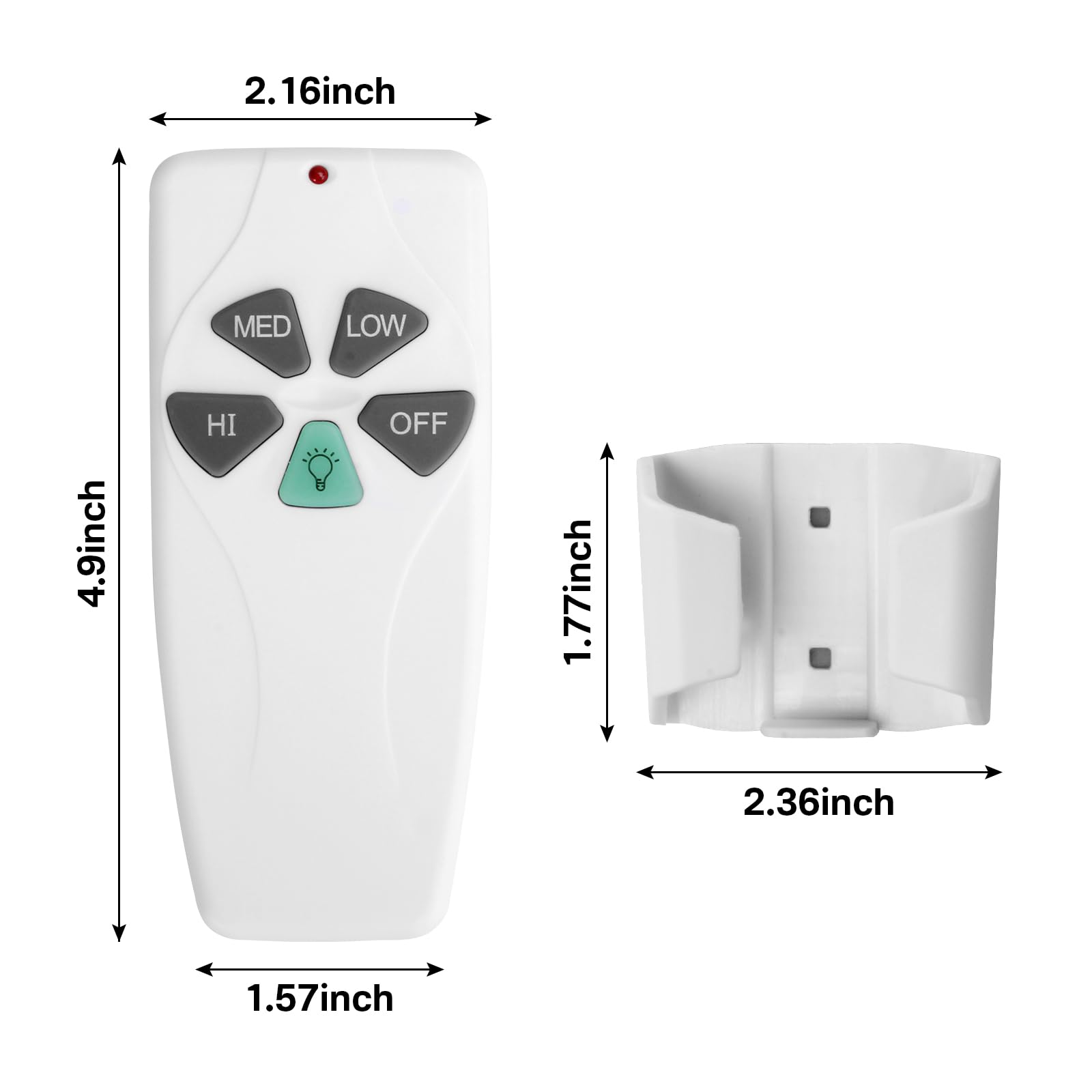 Hampton Bay Harbor Breeze Ceiling Fan Remote Control Replacement - Compatible with FAN-53T, L3HFAN11T, FAN-11T, L3HFAN35T1, Fan-HD KUJCE9103, FAN-35T, CHQ8BT7030T, CHQ7030T, UC7030T, 2AAZPFAN53T - Perfect for Living Room, Bedroom, and Office Use
