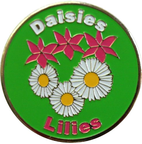 Daisies & Lilies Golf Ball Marker with Plant Hat Clip - Crystal or Non-Crystal Options - Perfect for Golf Accessories & Gardening Hats