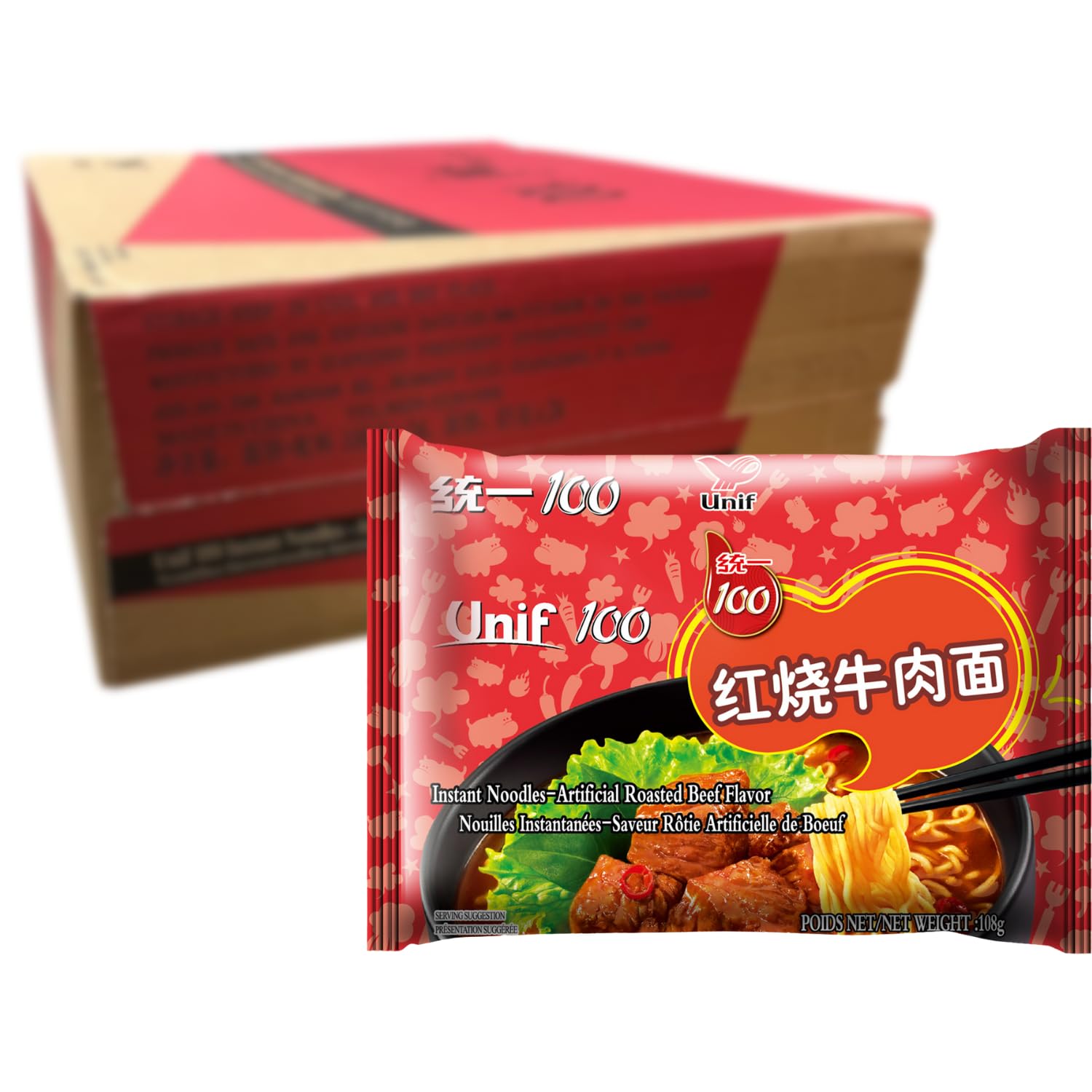 TONGYI - Instant Fried Beef Noodles - Multipack (24 X 108g) | Quick & Easy Meal for College Students, Office Lunch & Emergency Food Supply