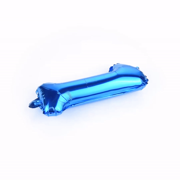 Balloonify Blue Mylar Number 1 Balloon - 16 Inch Party Decoration - 1 Count Box - Perfect for Birthdays, Anniversaries & Baby Showers