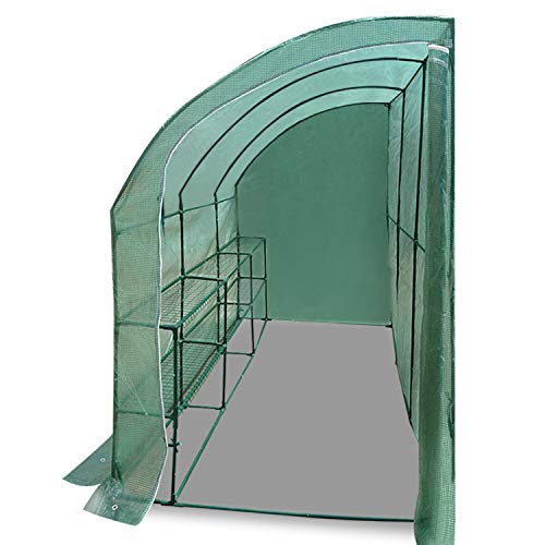 UV-Protected Portable Walk-in Greenhouse for Outdoor Gardening - 10'x5'x7' Strong Camel Greenhouse (Green) | Perfect for Seed Starting, Plant Protection & Year-Round Gardening