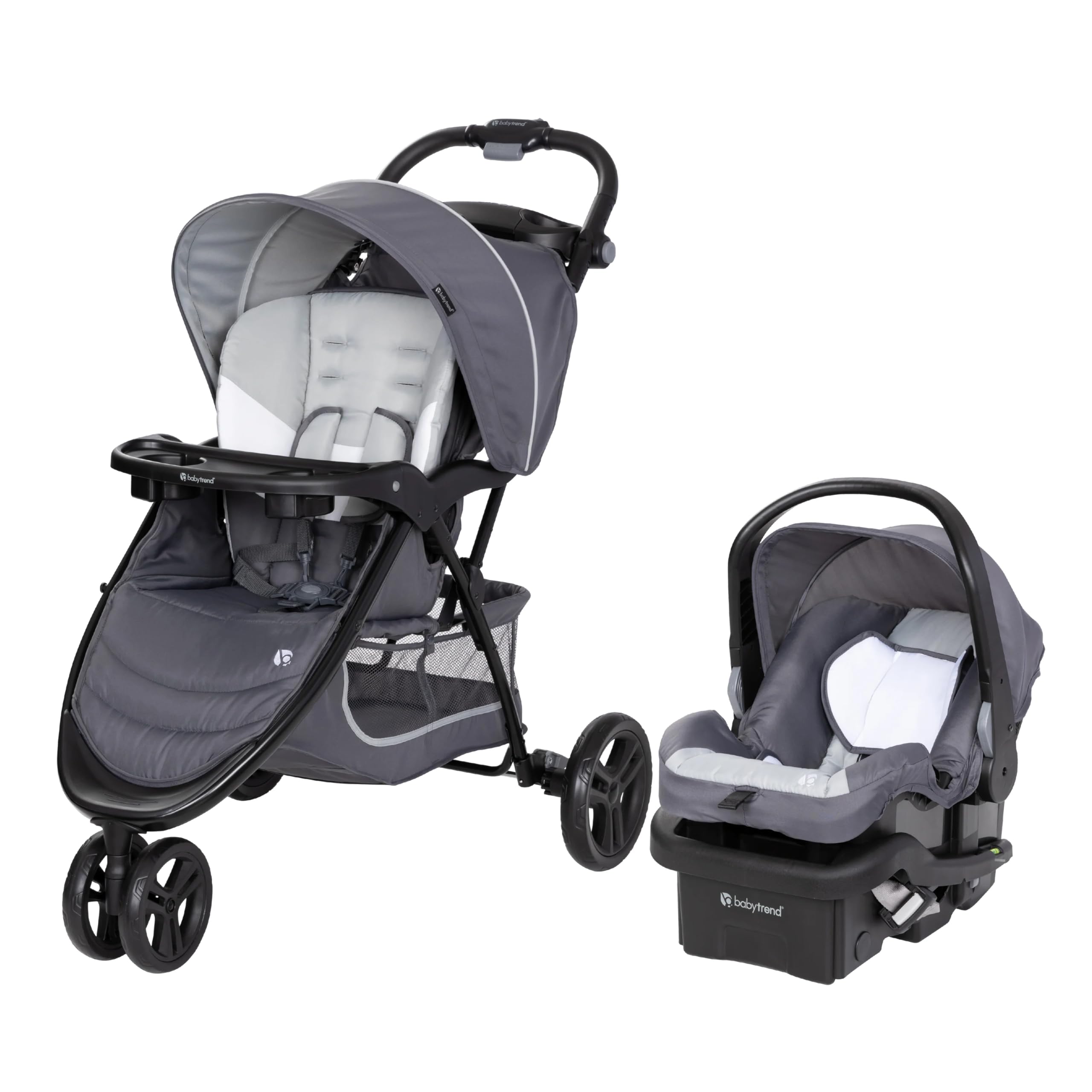 Baby Trend EZ Ride Travel System with EZ-Lift™ Infant Car Seat - Lightweight Stroller & Safe Car Seat Combo for Newborns to Toddlers | Perfect for Shopping, Travel & Daily Walks (Dash Grey)